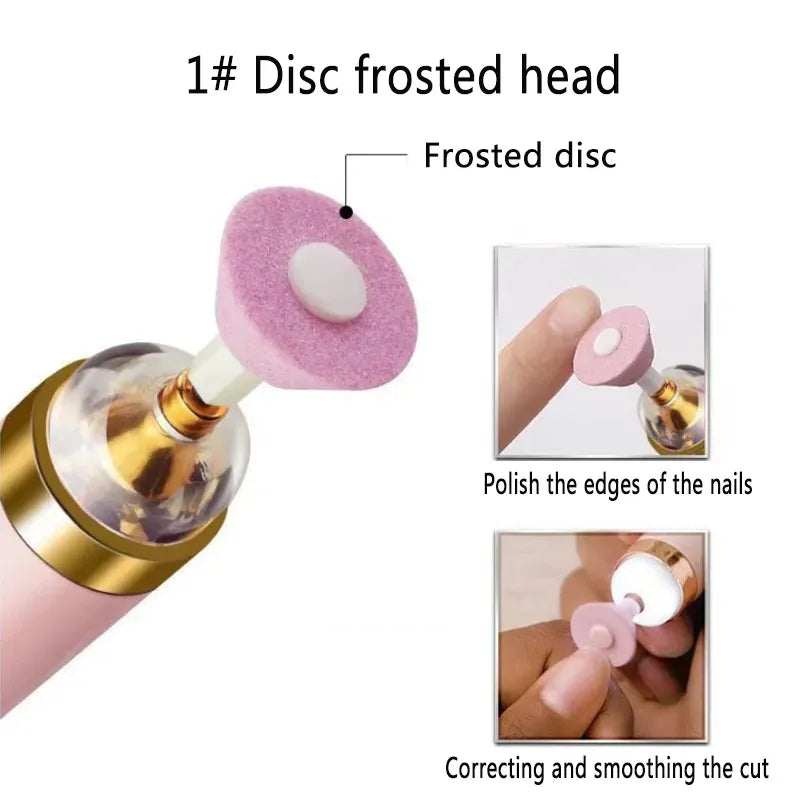 Electric Nail Drill Sander Machine Manicure Pen Gel Polish Remove Pedicure Tools USB With LED Light Nail Art Equipment Set And Rechargeable - Grace Aura Store