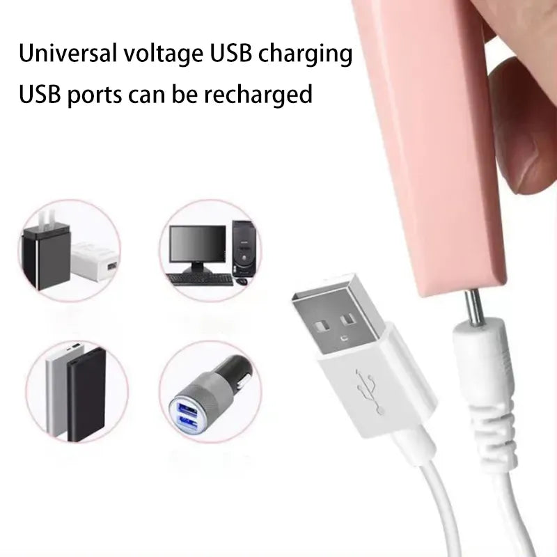 Electric Nail Drill Sander Machine Manicure Pen Gel Polish Remove Pedicure Tools USB With LED Light Nail Art Equipment Set And Rechargeable - Grace Aura Store